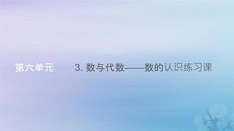 新人教版六年级数学下册6整理与复习3数与代数__数的认识练习课课件01