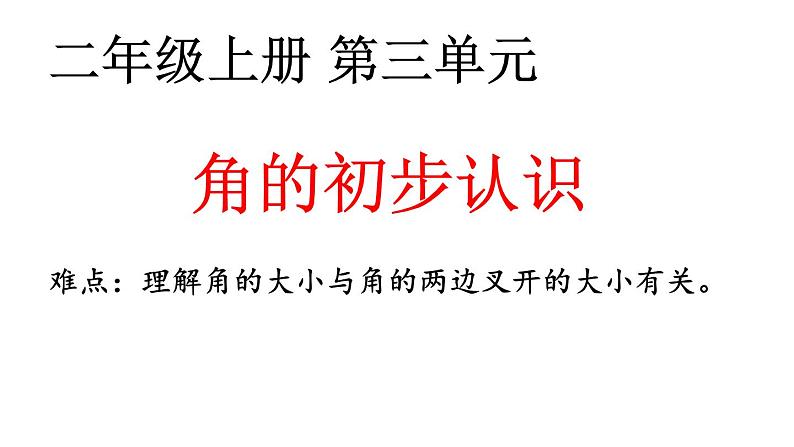 二年级数学上册教学课件-3.角的初步认识79-人教版01