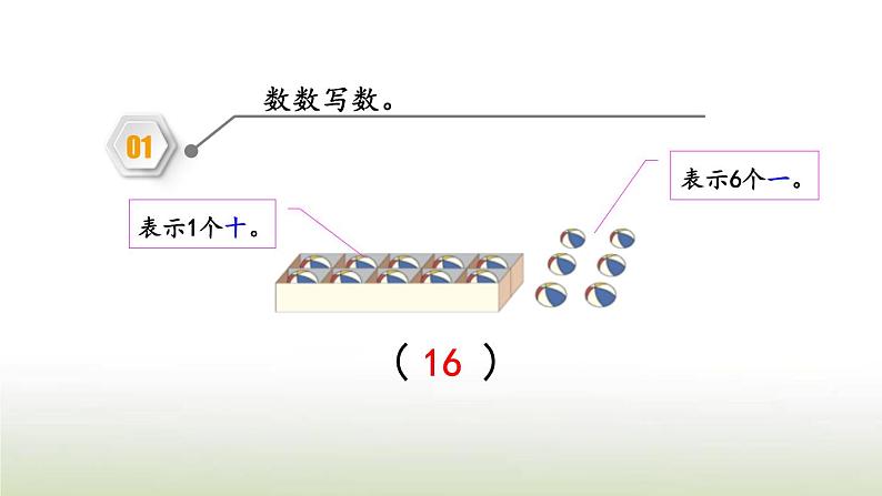 新人教版一年级数学上册611_20各数的认识练习十七PPT课件06