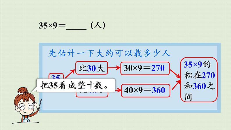 西师版三上第二单元第5课时 一位数乘两位数(连续进位)的笔算课件PPT08