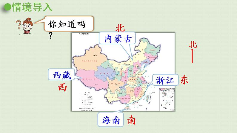 西师版三上第三单元第1课时 东、南、西、北课件PPT第4页