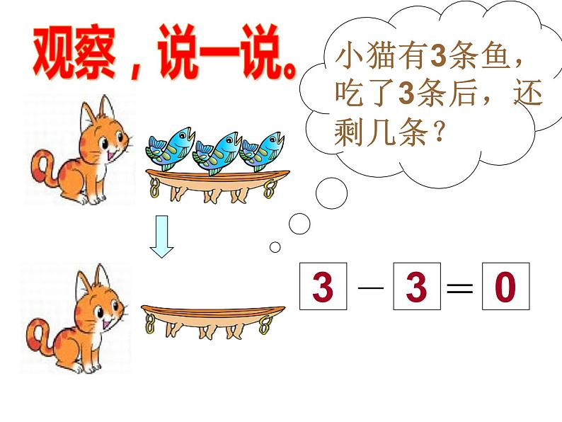 一年级上册数学课件-3.3 可爱的小猫（1）-北师大版第8页