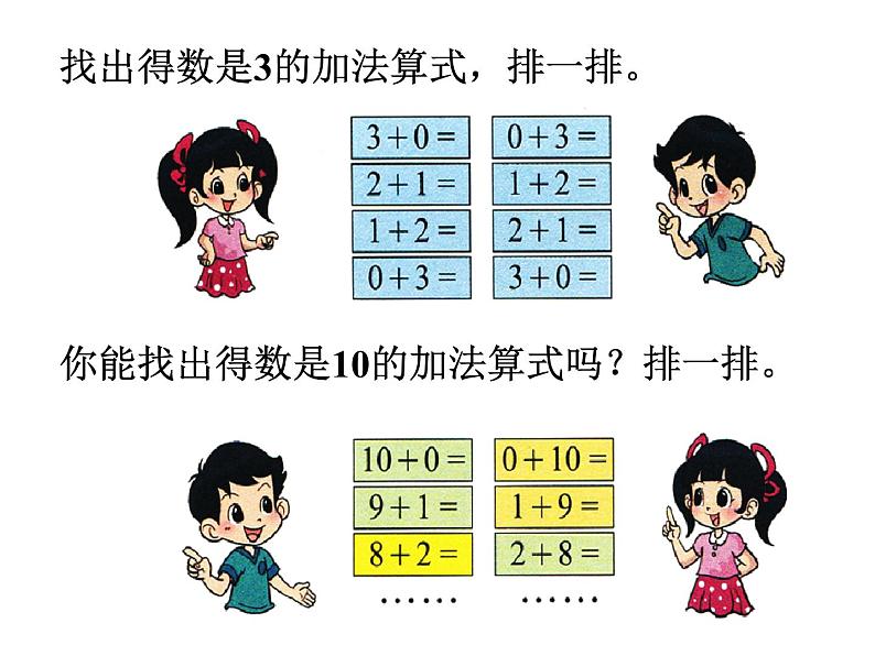 一年级上册数学课件-3.10 做个加法表（1）-北师大版04