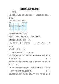 小学数学苏教版四年级上册四 统计表和条形统计图（一）单元测试精练