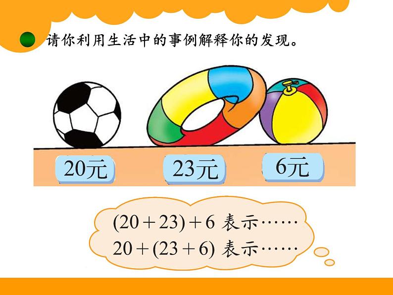 四年级上册数学课件-4.3 加法结合律（2）-北师大版07