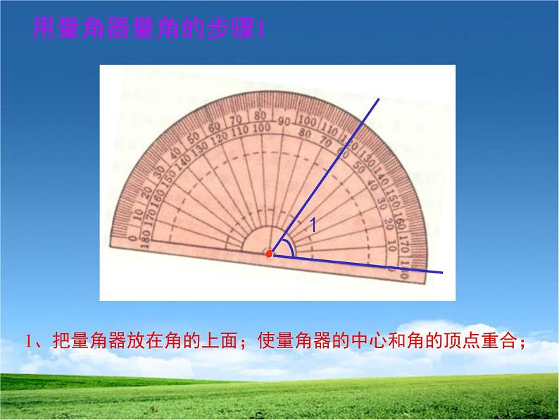 四年级上册数学课件-2.5 角的度量（一）（1）-北师大版06