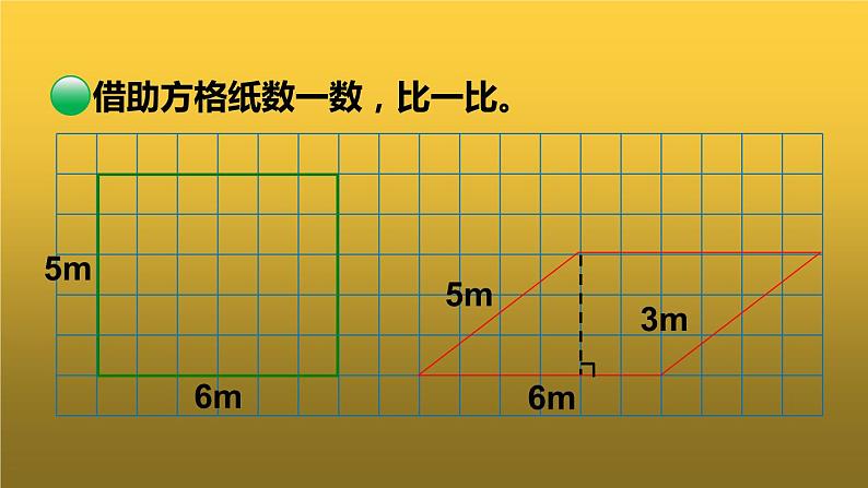 五年级上册数学课件-4.3 探索活动：平行四边形的面积（1）-北师大版05