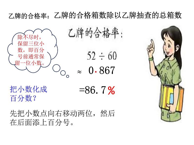 六年级上册数学课件-4.2 合格率（2）-北师大版第7页