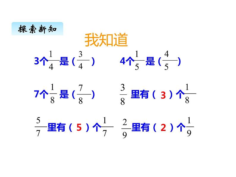 西师大版三年级数学上册 八、1分数的初步认识3（课件）第2页