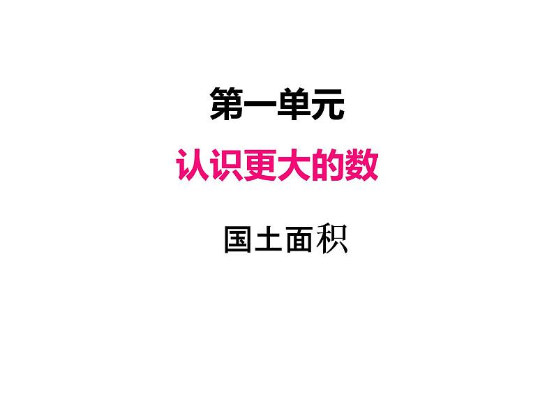 北师大版四年级数学上册一、4国土面积（课件）01