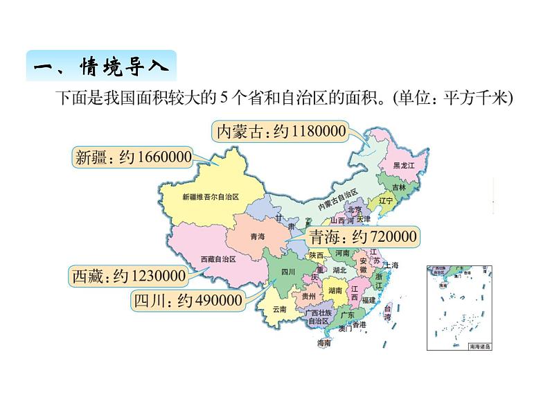 北师大版四年级数学上册一、4国土面积（课件）02