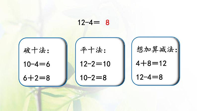 新人教版一年级数学下册220以内的退位减法2.6十几减5432PPT课件06