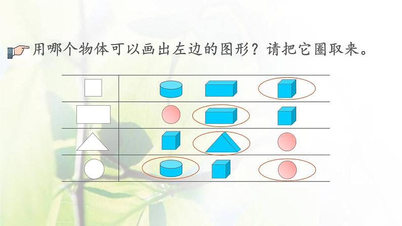 新人教版一年级数学下册1认识图形二1.4练习一PPT课件第8页