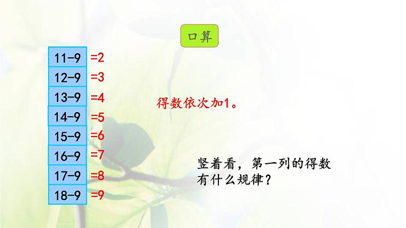 新人教版一年级数学下册220以内的退位减法2.11整理和复习PPT课件第5页