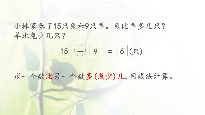 新人教版一年级数学下册220以内的退位减法2.12练习六PPT课件04