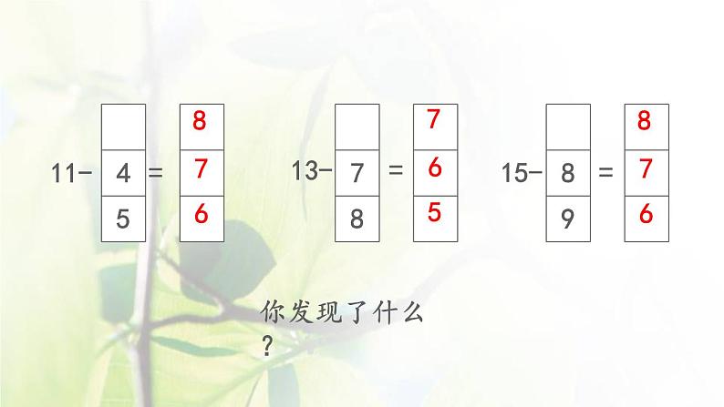 新人教版一年级数学下册220以内的退位减法2.7练习四PPT课件第2页