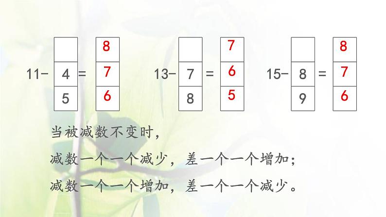 新人教版一年级数学下册220以内的退位减法2.7练习四PPT课件第3页