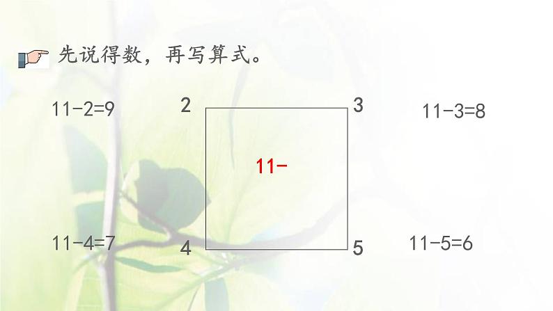 新人教版一年级数学下册220以内的退位减法2.7练习四PPT课件第6页