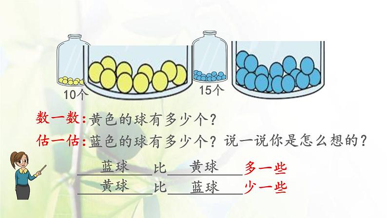 新人教版一年级数学下册4100以内数的认识4.6多一些少一些多得多少得多PPT课件03