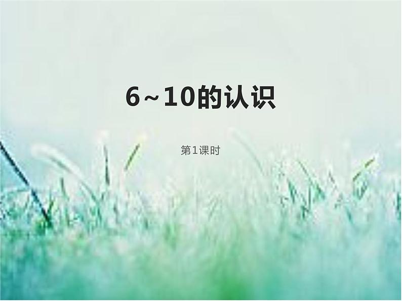 2.1 6～10的认识（4）（课件）-2021-2022学年数学一年级上册-西师大版01