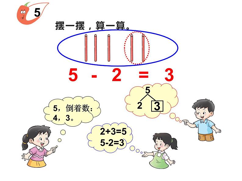 1.4 5以内数的减法（5）（课件）-2021-2022学年数学一年级上册-西师大版第4页