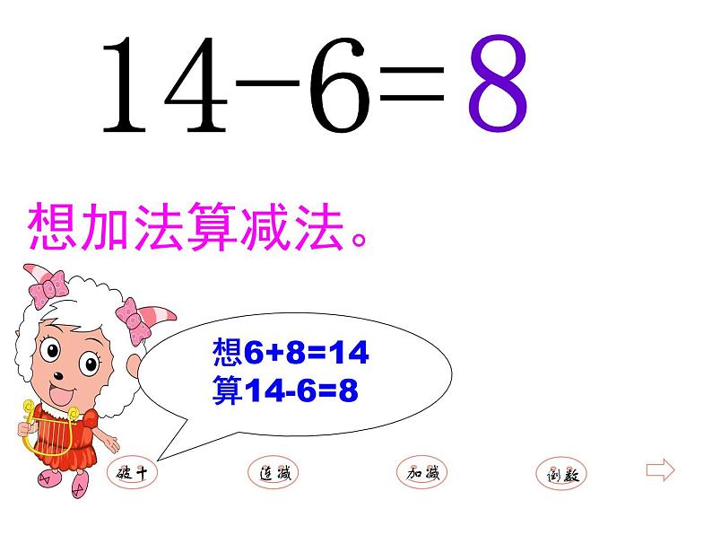 西师大版一年级数学上册 6.3 14、15减几课件PPT06