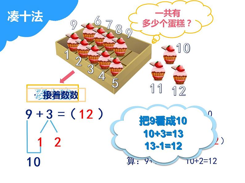 5.1 9加几（3）（课件）-2021-2022学年数学一年级上册-西师大版06