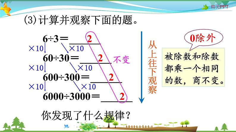 人教版 四年级上册 数学 6.2第6课时 商的变化规律 教学课件（优质）08