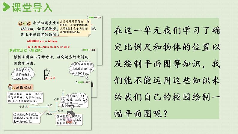 西师版六上第五单元第6课时 综合与实践：绘制校园平面图课件PPT04