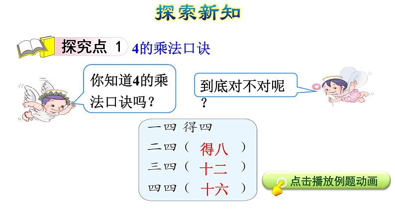 1.4 4的乘法口诀（4）（课件）-2021-2022学年数学二年级上册-西师大版第5页