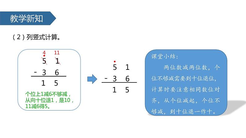 人教版数学三年级上册ppt课件2.4退位减第5页