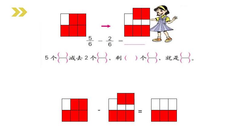 人教版数学三年级上册ppt课件8.4分数的简单计算08