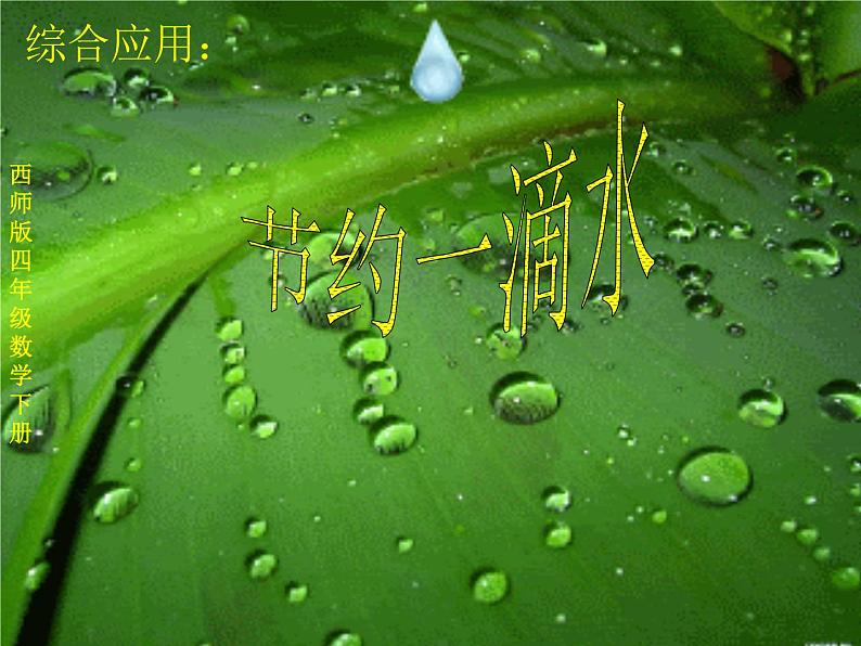 7.4 综合与实践-节约1粒米（5）（课件）-2021-2022学年数学四年级上册-西师大版01