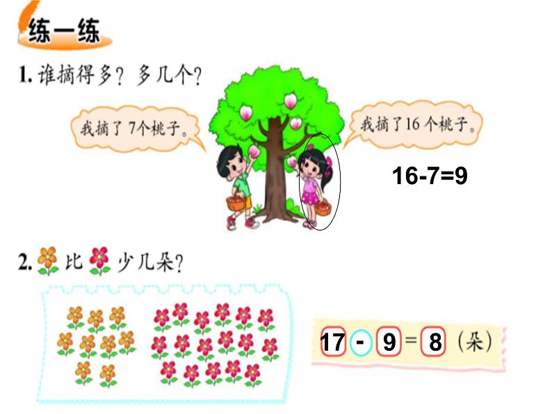 北师大标准版一年级数学下册 跳伞表演 课件之二第8页