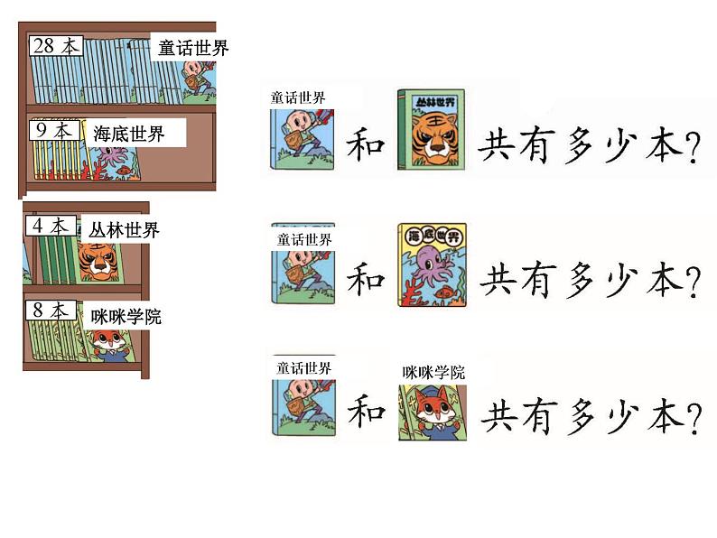 北师大标准版一年级数学下册 图书馆 课件之二第4页