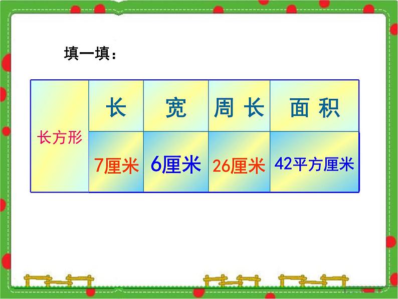 沪教版三年级数学下册 周长与面积 课件第5页