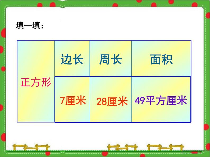 沪教版三年级数学下册 周长与面积 课件第6页