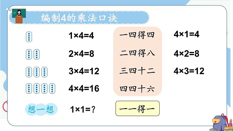 人教版二年级上册——第四单元-第3课时 4的乘法口诀课件PPT第8页