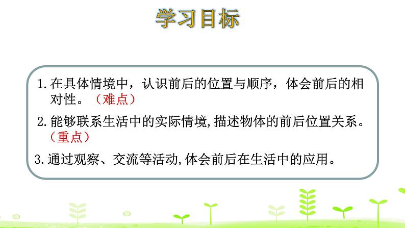 一年级上册数学课件-5.1 前后 (共18张PPT)北师大版第2页