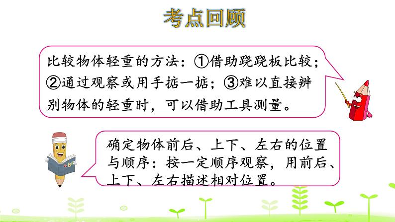 一年级上册数学课件-总复习 图形与几何  统计与概率 (共17张PPT)北师大版第6页