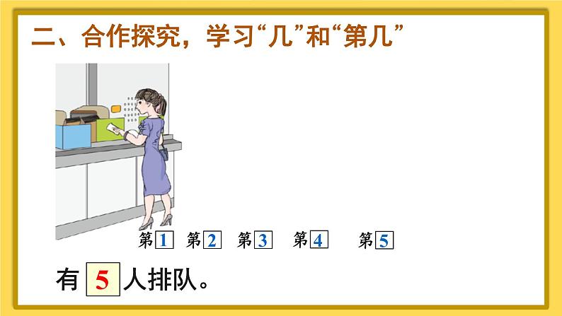 人教版数学一年级上册第三单元《第3课时 第几》课件第3页