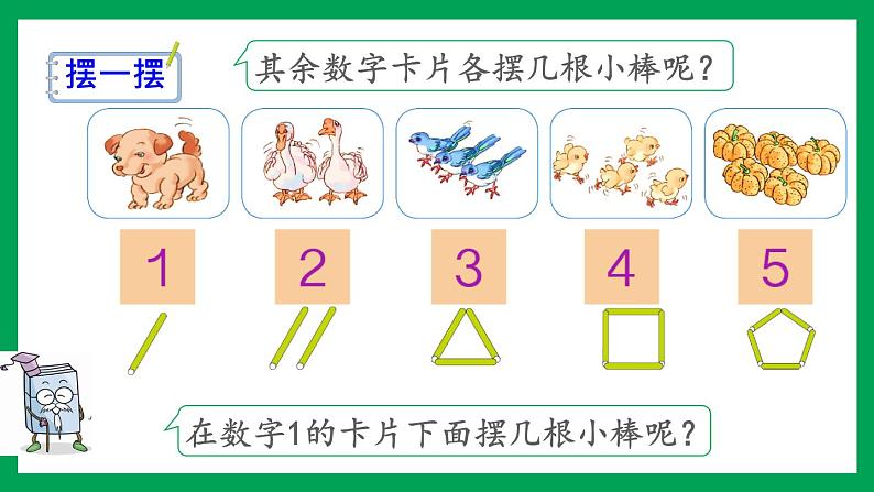 2021-2022学年小学数学人教版一年级上册 3 1-5的认识和加减法 3.1 认识1-5 课件08