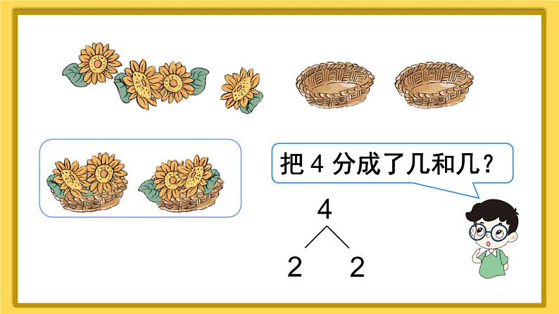 人教版数学一年级上册第三单元《第4课时 分与合》课件第5页