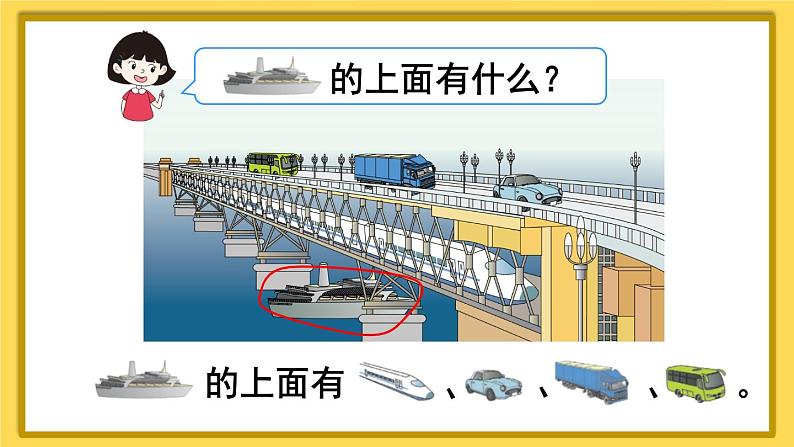 人教版数学一年级上册第二单元《第1课时 上、下、前、后》课件06