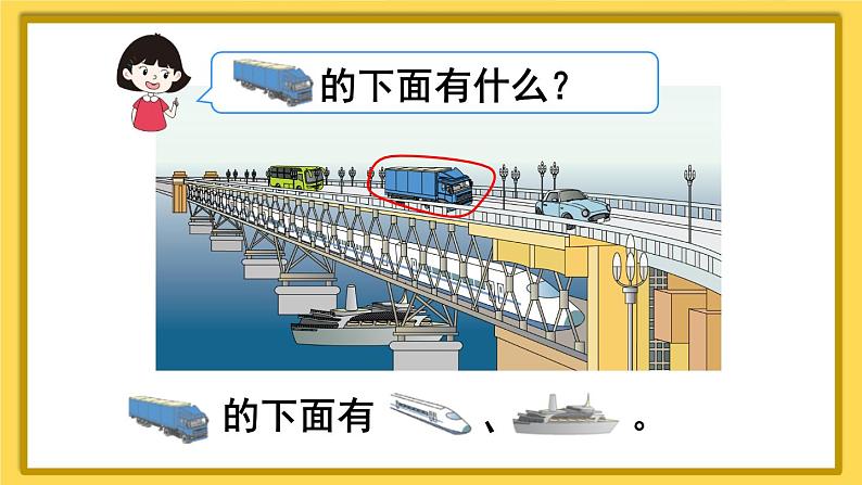人教版数学一年级上册第二单元《第1课时 上、下、前、后》课件07