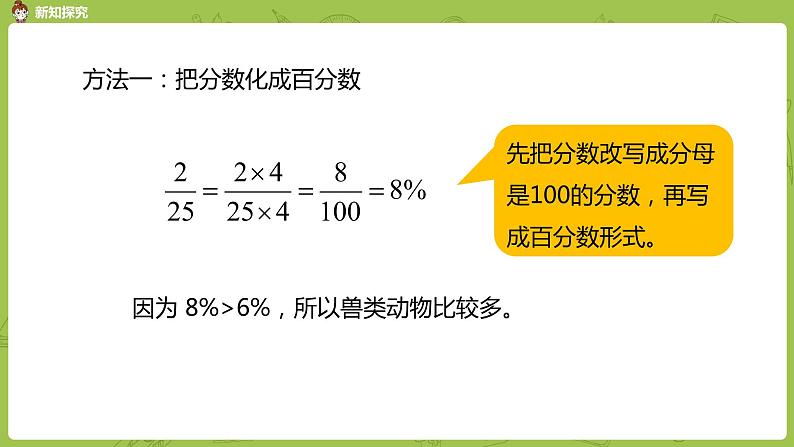 数学冀教六（上）第3单元百分数第2课时分数和百分数的大小比较及互化课件PPT05