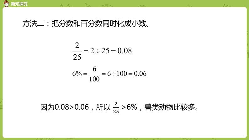 数学冀教六（上）第3单元百分数第2课时分数和百分数的大小比较及互化课件PPT07