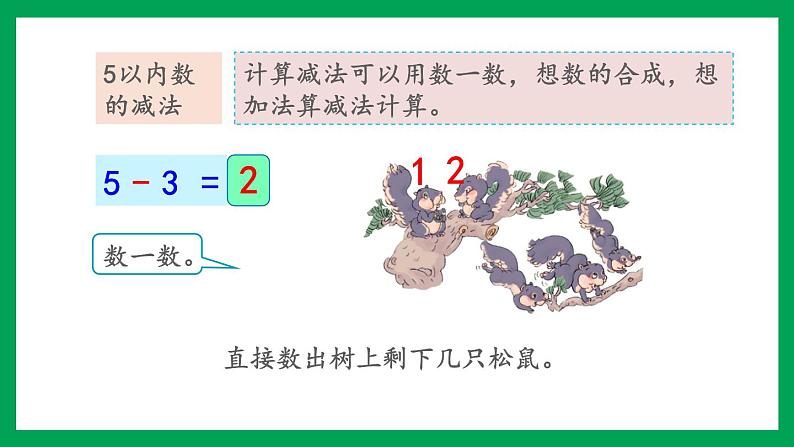 2021-2022学年小学数学人教版一年级上册 3 1-5的认识和加减法 3.12 练习五 课件06