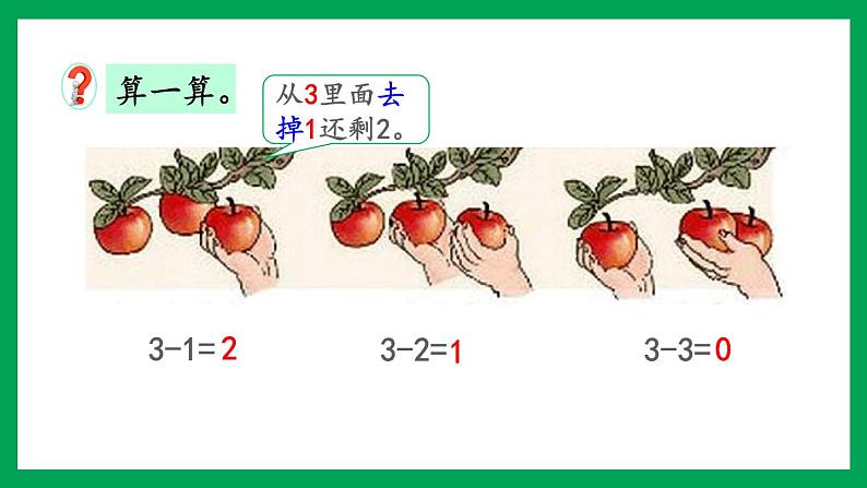 2021-2022学年小学数学人教版一年级上册 3 1-5的认识和加减法 3.14 练习六 课件第5页