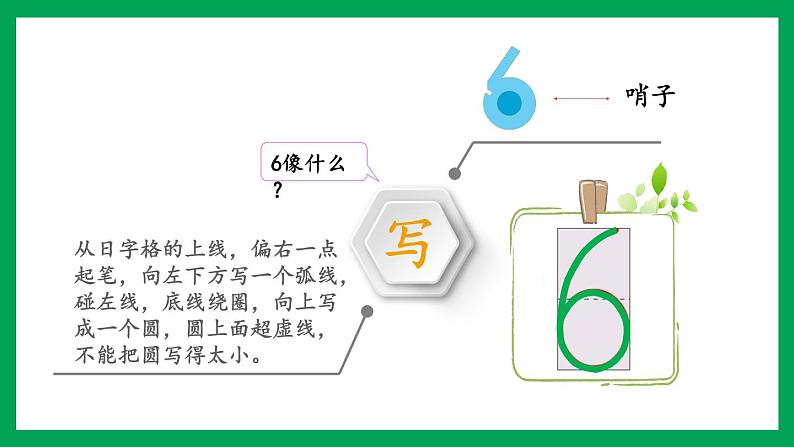 2021-2022学年小学数学人教版一年级上册 5 6-10的认识和加减法 5.1 6、7的认识 课件08